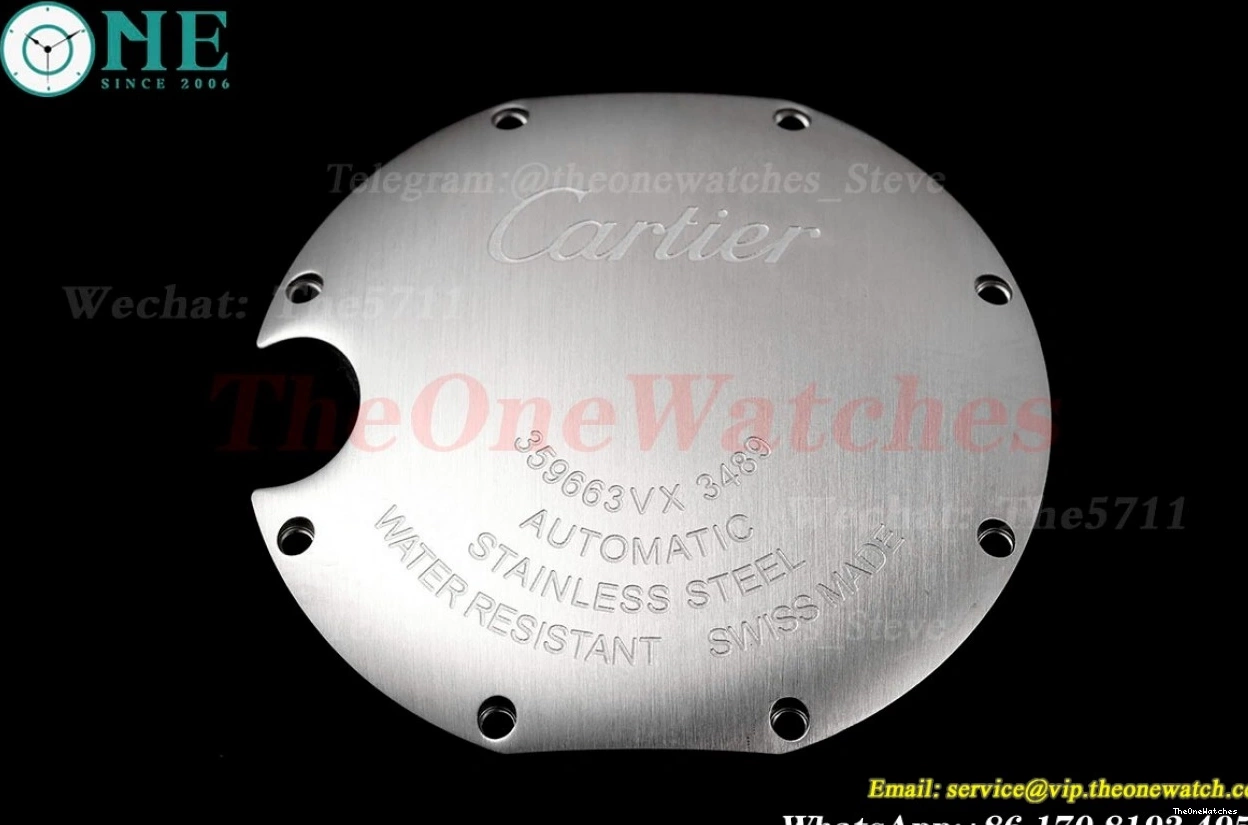 White 33mm AF Cartier NH05 Bleu SS SS Ballon De Dial 1202